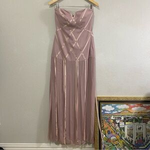 Vintage Nicole Miller Collection Pink Fringe Dress, Size 6, Fairy, Whimsical